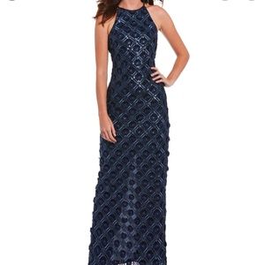 Belle Badgley Mischa Floral Sequin Gwn 8 worn once